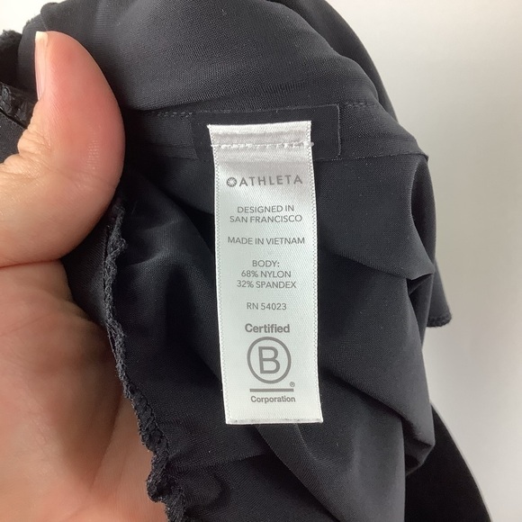 Athleta Black Cosmic Crop Wide Leg Pants - Picture 4 of 6